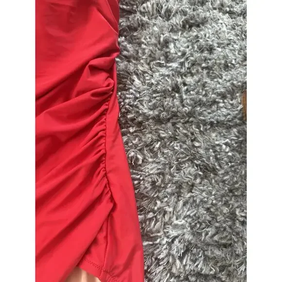 NWT J. Crew Gemma Ruched Strapless One Piece Bathing Swim Suit Adj Strap Size 22 - Picture 2 of 9